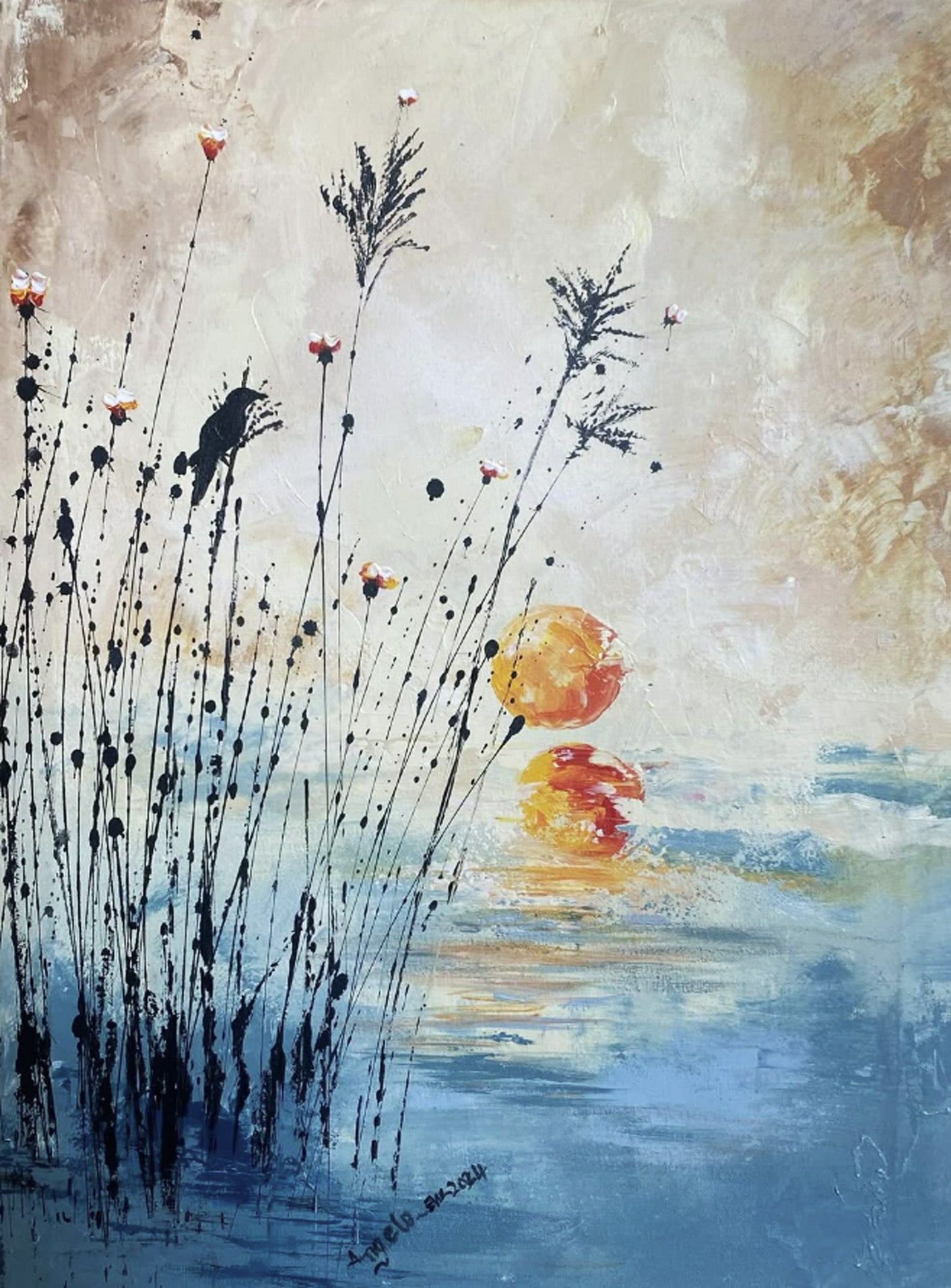 Bird On Riverbank