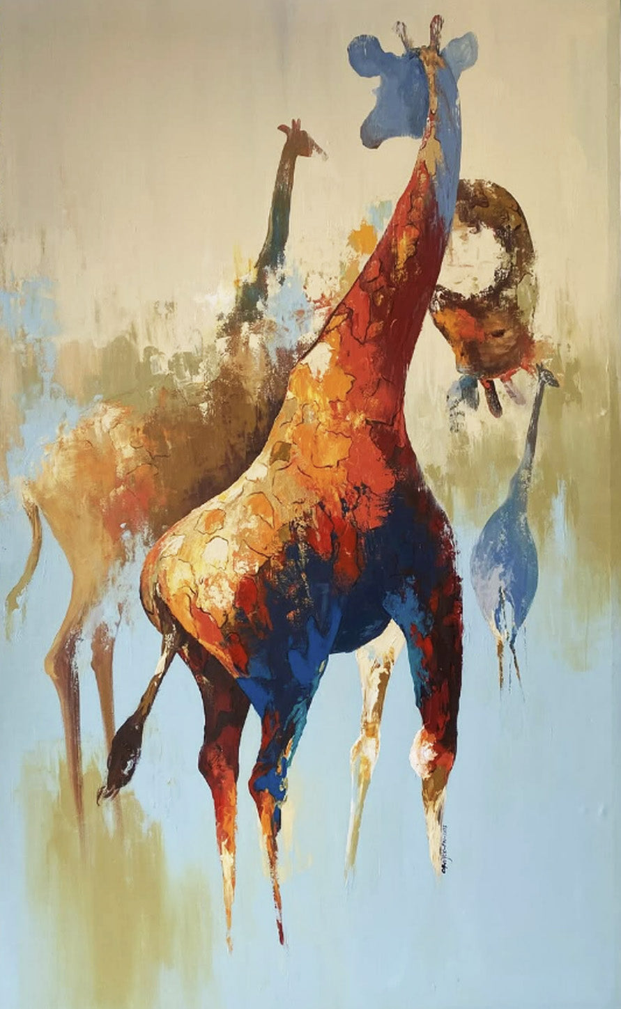 Colourful Giraffes